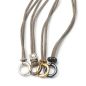Preview: Taupe Ibiza 88 SilverShiny, lange Leder Wechselkette